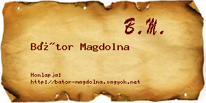 Bátor Magdolna névjegykártya