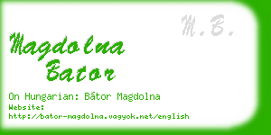 magdolna bator business card